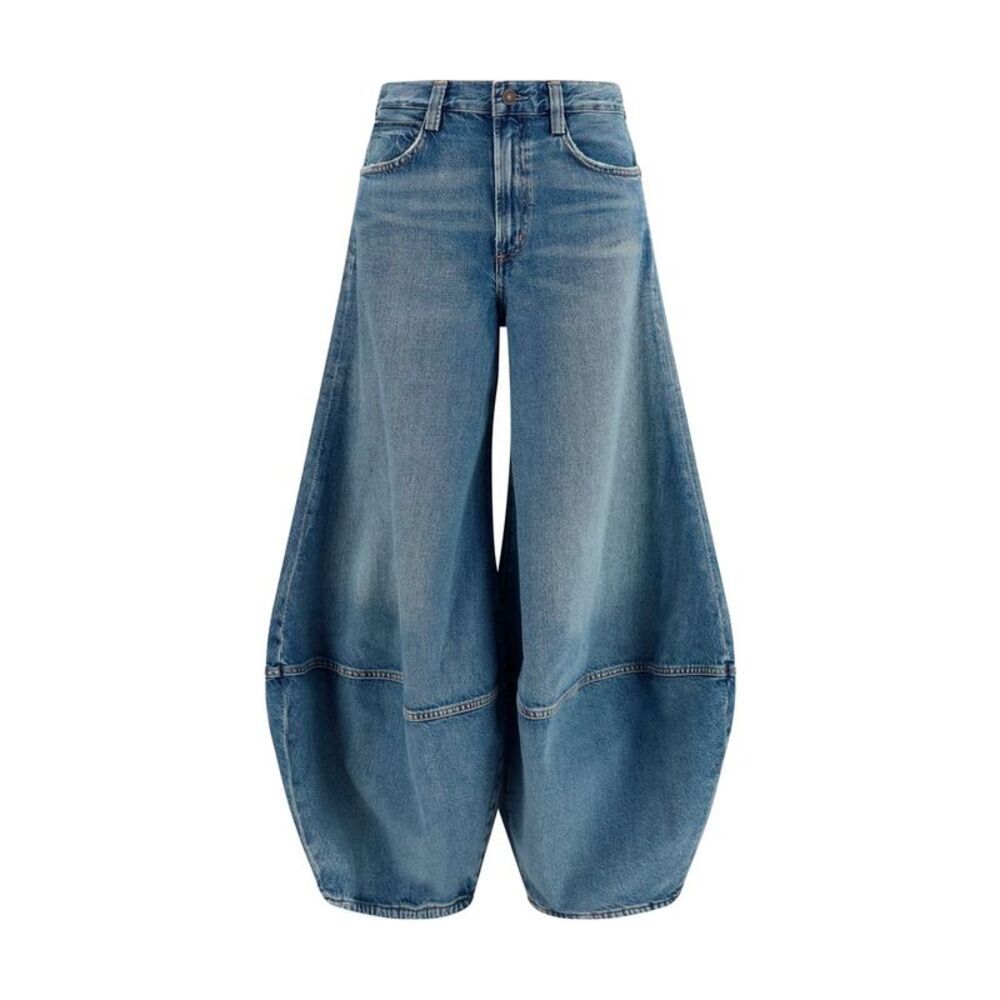 Agolde Blue Cotton Relaxed Fit Women's Jeans
